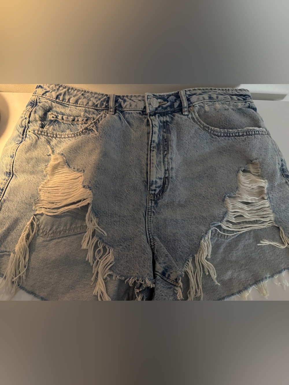 Garage Light Blue Distressed Boyfriend Jeans